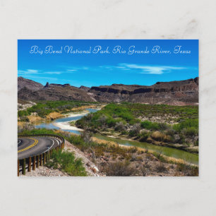 Postal Parque nacional Big Bend Río Grande Texas