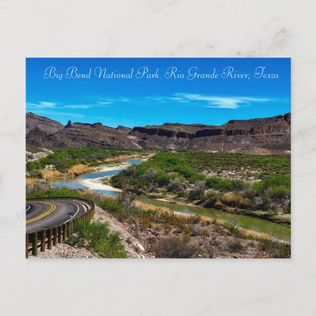Postal Parque nacional Big Bend Río Grande Texas (Anverso)