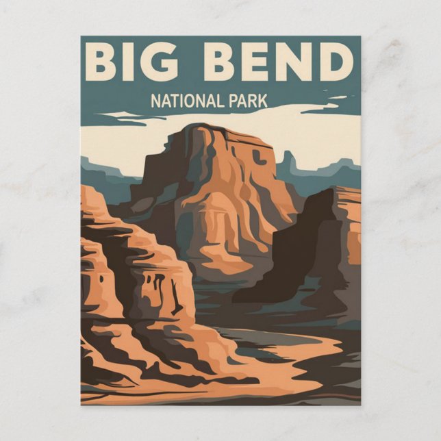 Postal Parque nacional Big Bend Texas (Anverso)