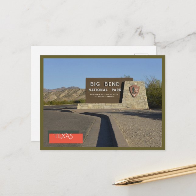 Postal Parque nacional Big Bend Texas (Anverso/Reverso In Situ)