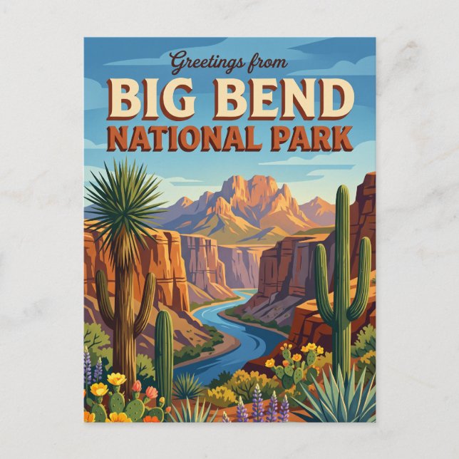 Postal Parque Nacional Big Bend Texas (Anverso)