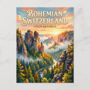 Postal Parque Nacional Bohemia Suiza República Checa