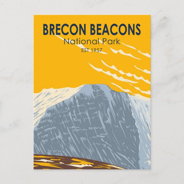 Postal Parque Nacional Brecon Beacons Gales Pen Y Fan Ret (Anverso)