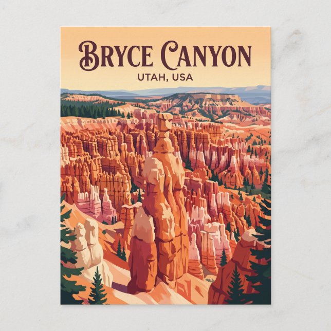 Postal Parque Nacional Bryce Canyon EE. UU. (Anverso)
