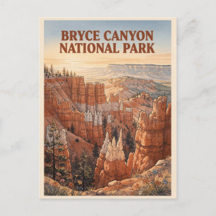 Postal Parque Nacional Bryce Canyon Paisaje Hoodoo