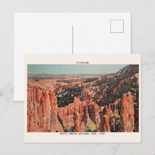 Postal PARQUE NACIONAL BRYCE CANYON, regalos de FAIRYLAND