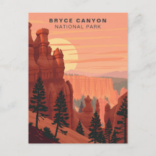 Postal Parque Nacional Bryce Canyon Vintage USA