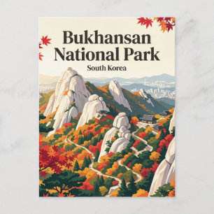Postal Parque Nacional Bukhansan Corea del Sur