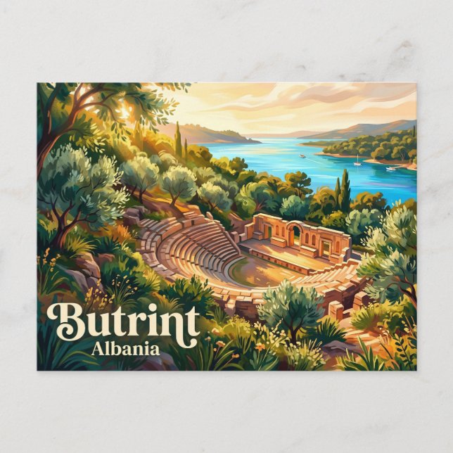 Postal Parque Nacional Butrint Albania (Anverso)