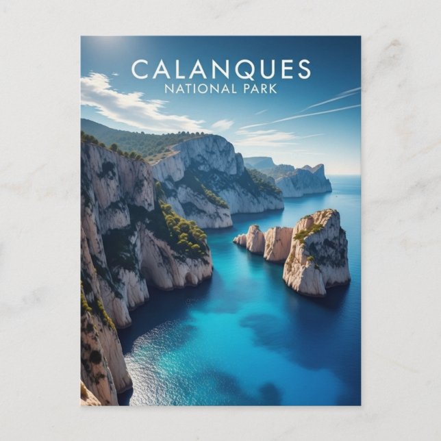 Postal Parque Nacional Calanques Francia Viajes (Anverso)