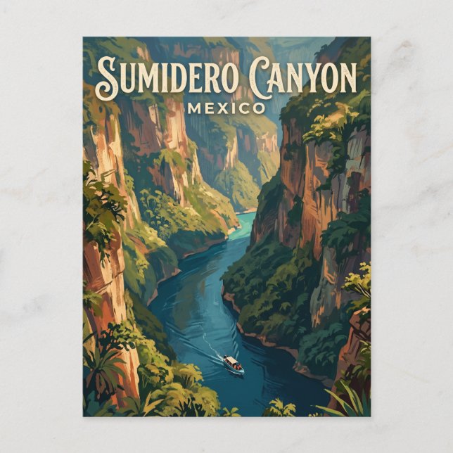 Postal Parque Nacional Cañón del Sumidero México (Anverso)