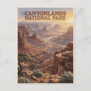 Postal Parque Nacional Canyonlands Paisaje Desértico