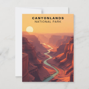 Postal Parque Nacional Canyonlands Retro USA