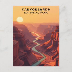 Postal Parque Nacional Canyonlands Retro USA