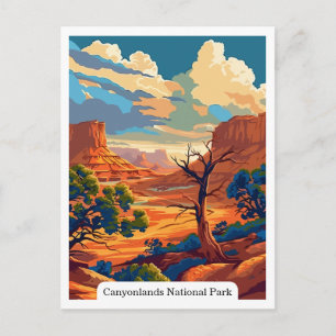 Postal Parque Nacional Canyonlands, Utah Viaje Vintage