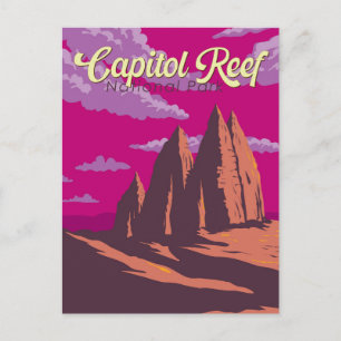 Postal Parque nacional Capitol Reef Ilustracion Viajes Ar