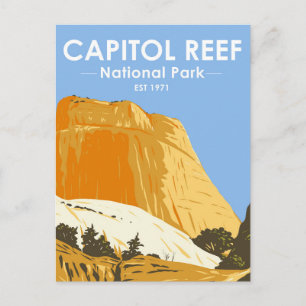 Postal Parque Nacional Capitol Reef Utah Trono Dorado