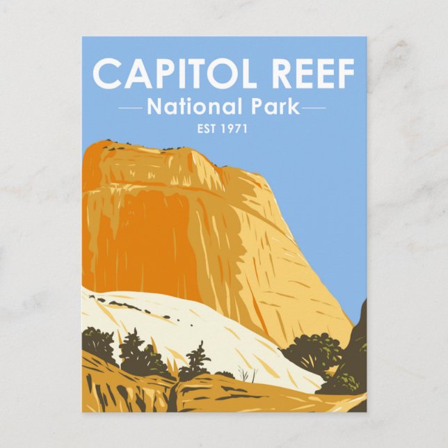 Postal Parque Nacional Capitol Reef Utah Trono Dorado (Anverso)