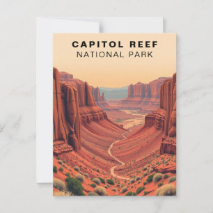 Postal Parque nacional Capitol Reef Vintage Estados Unido