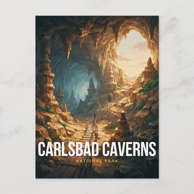 Postal Parque Nacional Carlsbad Caverns, sendero de la cu (Anverso)