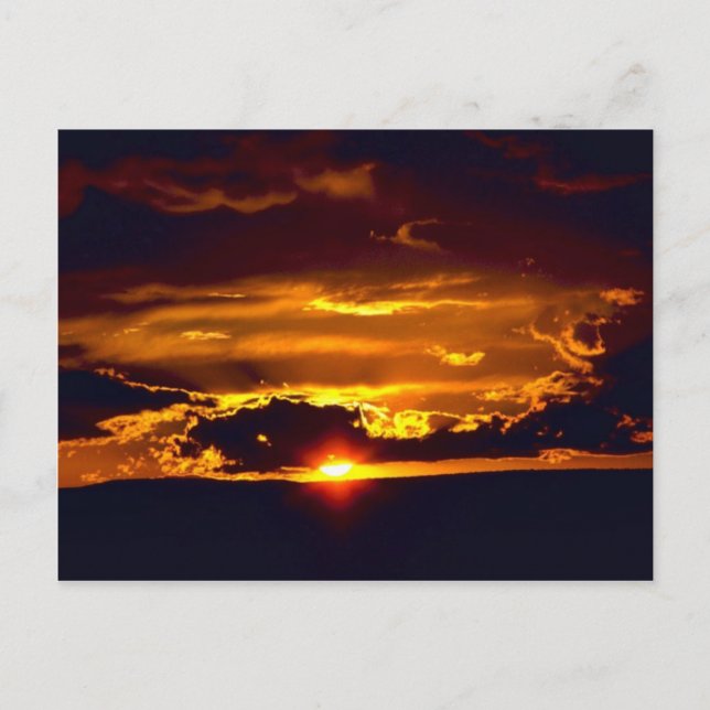 Postal Parque nacional Carlsbad Caverns Sunset (Anverso)