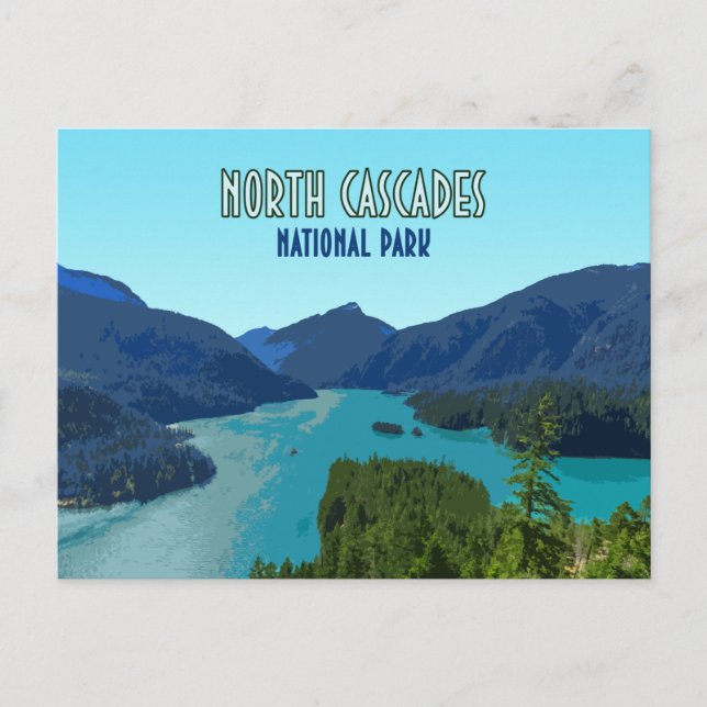 Postal Parque nacional Cascades del Norte de Washington (Anverso)