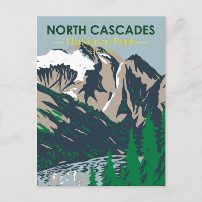 Postal Parque nacional Cascades Norte Monte Triumph Vinta (Anverso)