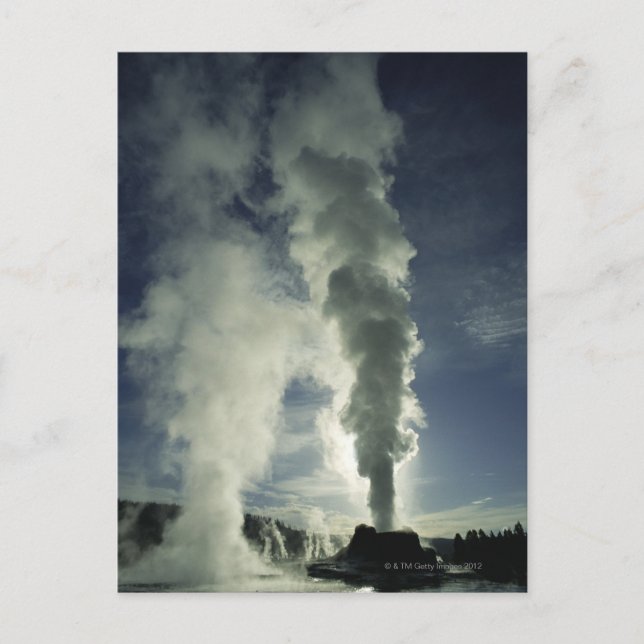Postal Parque nacional Castle Geyser, Yellowstone (Anverso)