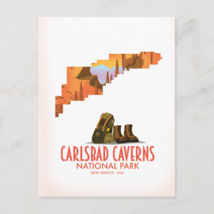 Postal parque nacional cavernas de carlsbad mapa de nuevo