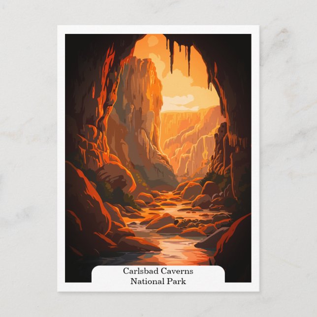 Postal Parque Nacional Cavernas de Carlsbad, Nuevo México (Anverso)