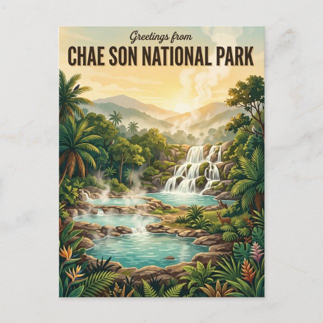Postal Parque Nacional Chae Son Tailandia (Anverso)