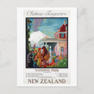 Postal Parque nacional Chateau Tongariro Poster de Nueva 