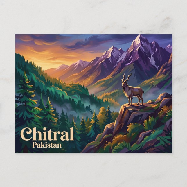 Postal Parque Nacional Chitral Gol Pakistán (Anverso)