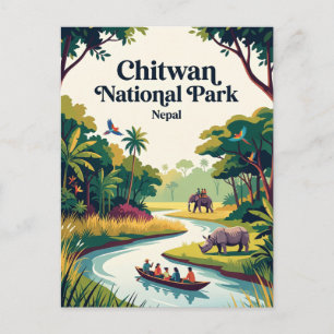 Postal Parque Nacional Chitwan Nepal