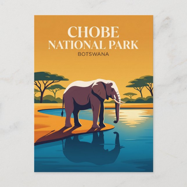 Postal Parque Nacional Chobe Botsuana (Anverso)