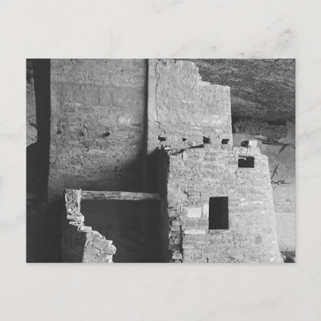 Postal Parque nacional Cliff Palace Mesa Verde Ansel Adam (Anverso)
