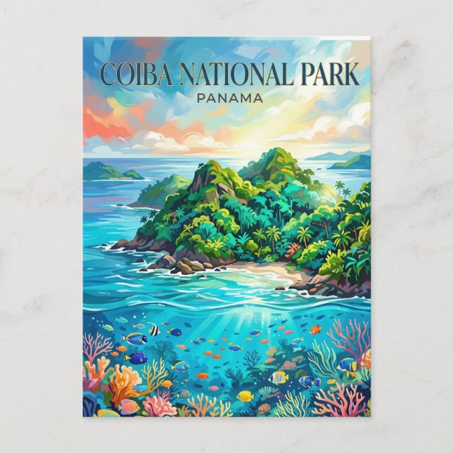 Postal Parque Nacional Coiba Panamá (Anverso)