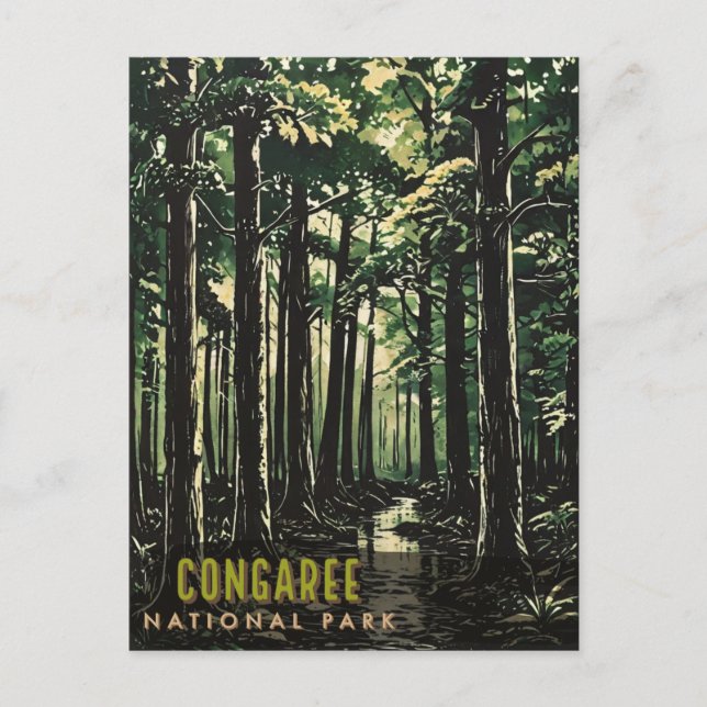 Postal Parque nacional Congaree (Anverso)