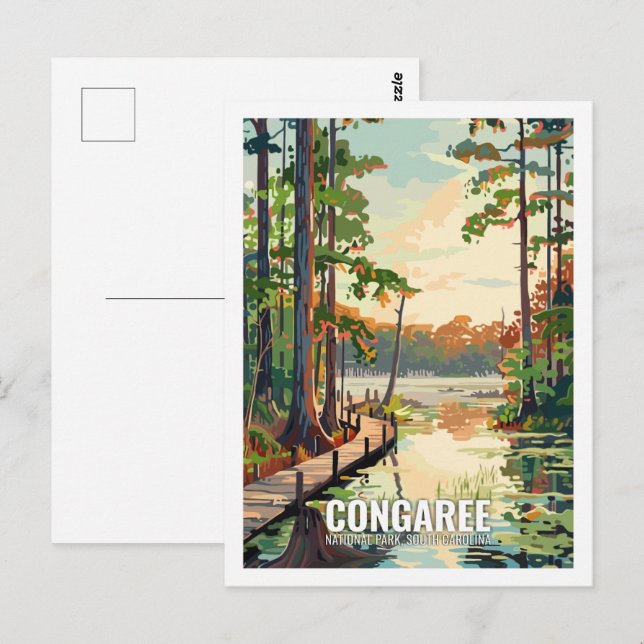 Postal Parque nacional Congaree Carolina del Sur Estados  (Anverso / Reverso)