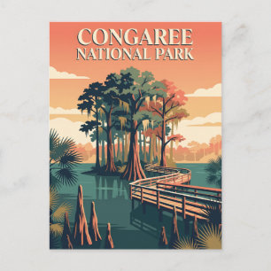 Postal Parque Nacional Congaree Carolina del Sur Póster R