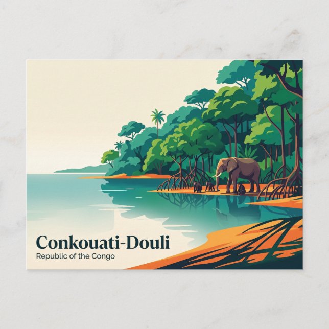Postal Parque Nacional Conkouati-Douli (Anverso)