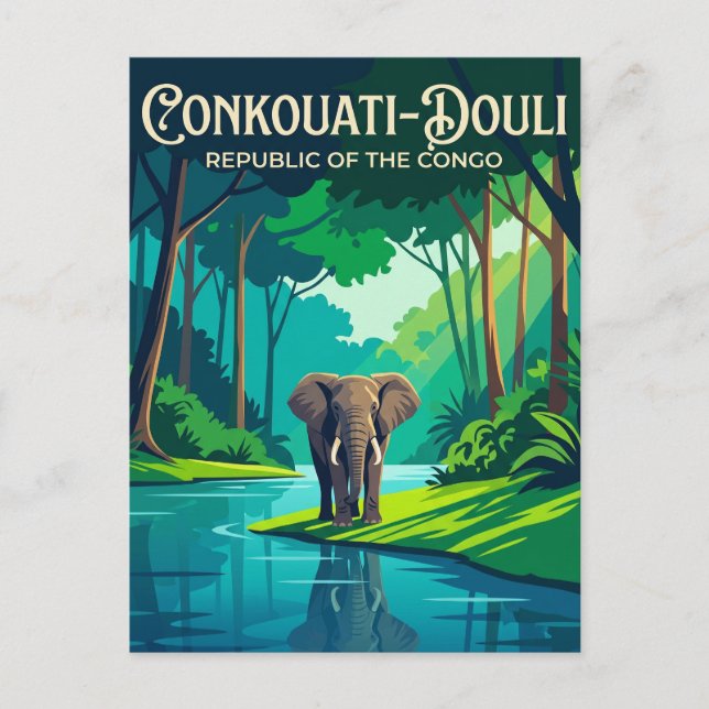 Postal Parque Nacional Conkouati-Douli (Anverso)