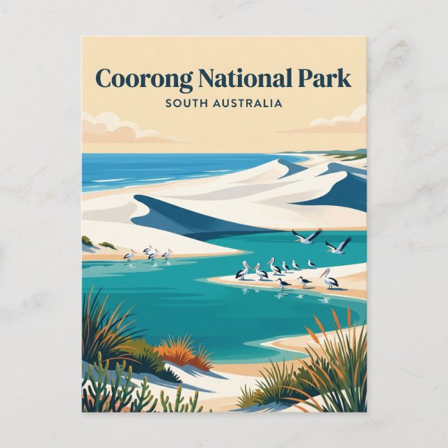 Postal Parque Nacional Coorong Australia (Anverso)