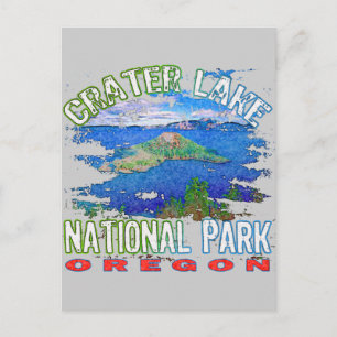 Postal Parque nacional Crater Lake Oregon