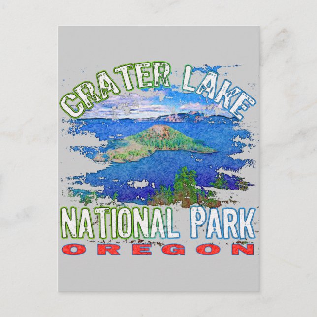 Postal Parque nacional Crater Lake Oregon (Anverso)