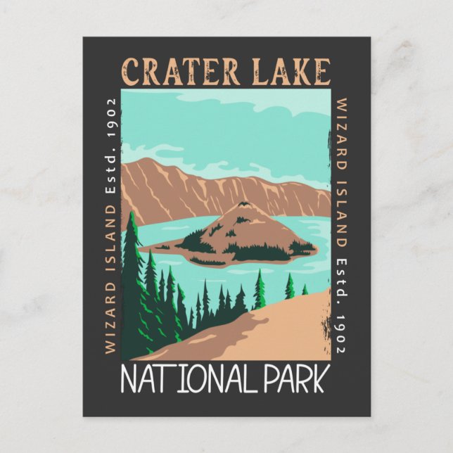 Postal Parque nacional Crater Lake Oregon (Anverso)