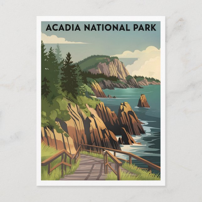 Postal Parque nacional de Acadia (Anverso)