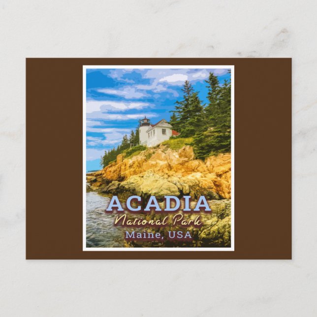 POSTAL PARQUE NACIONAL DE ACADIA - MAINE USA - BAR HARBOR (Anverso)