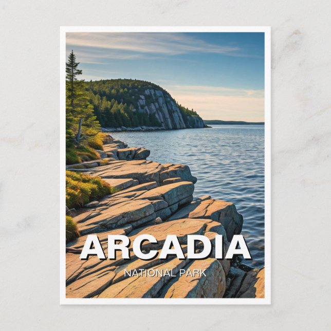 Postal Parque nacional de Arcadia (Anverso)