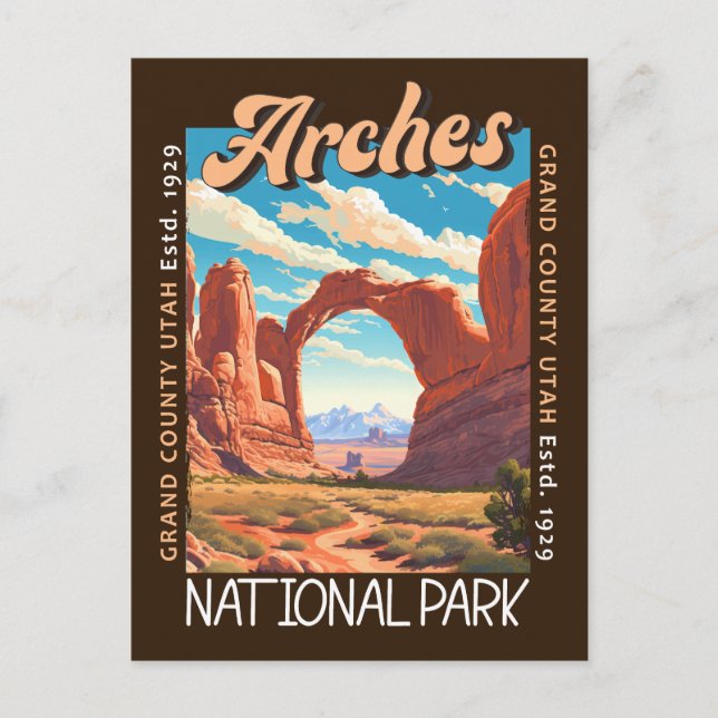 Postal Parque nacional de Arches, con problemas en Utah (Anverso)